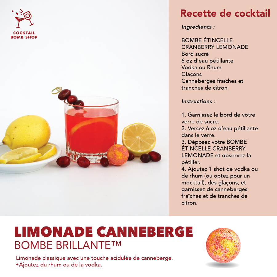 LIMONADE CANNEBERGE - BOMBE COCKTAIL