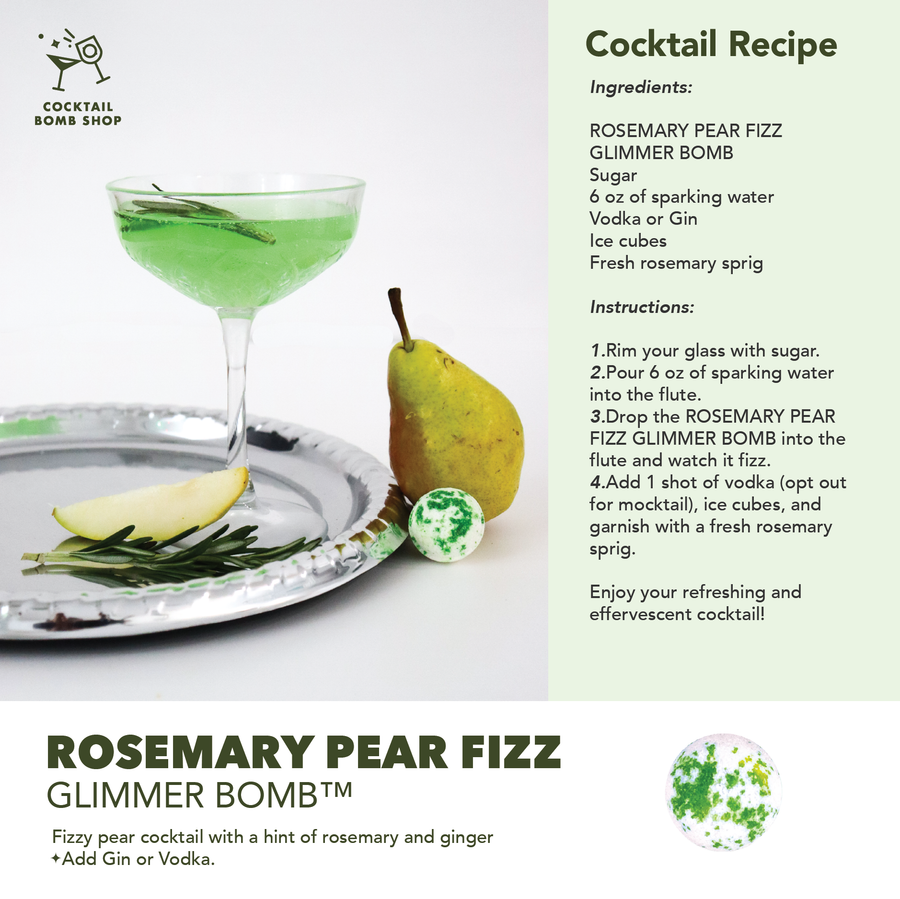 FIZZ DE POIRE AU ROMARIN - BOMBE COCKTAIL